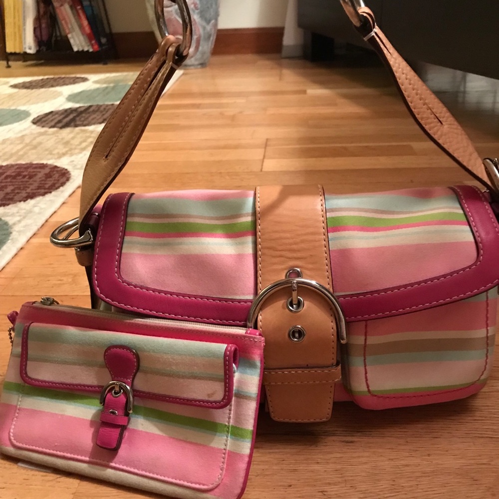 Coach Soho Twill Pocket Flap Bag No. L053-1886